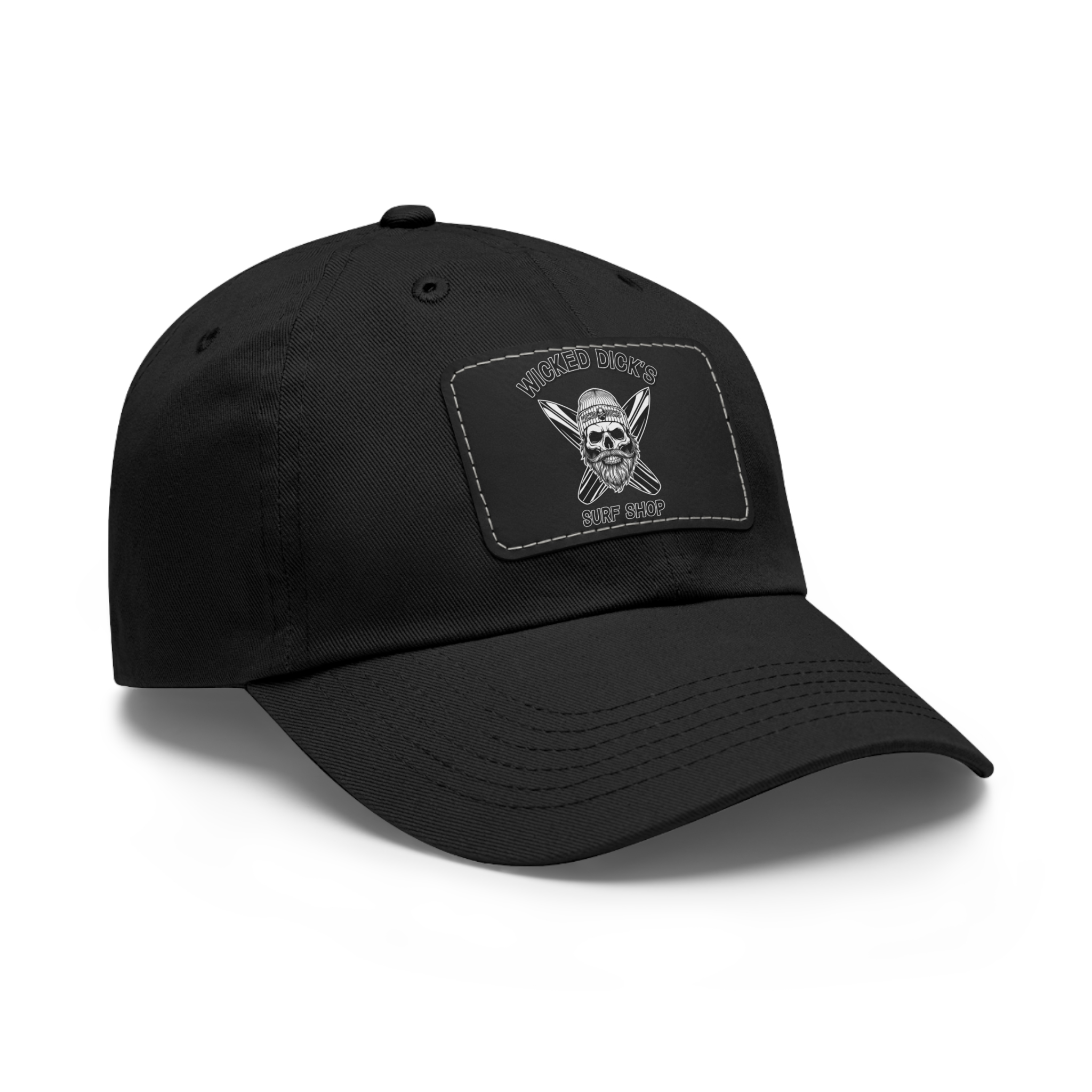 Wicked Dick's Surf Shop Hat with Leather Patch - Image 5