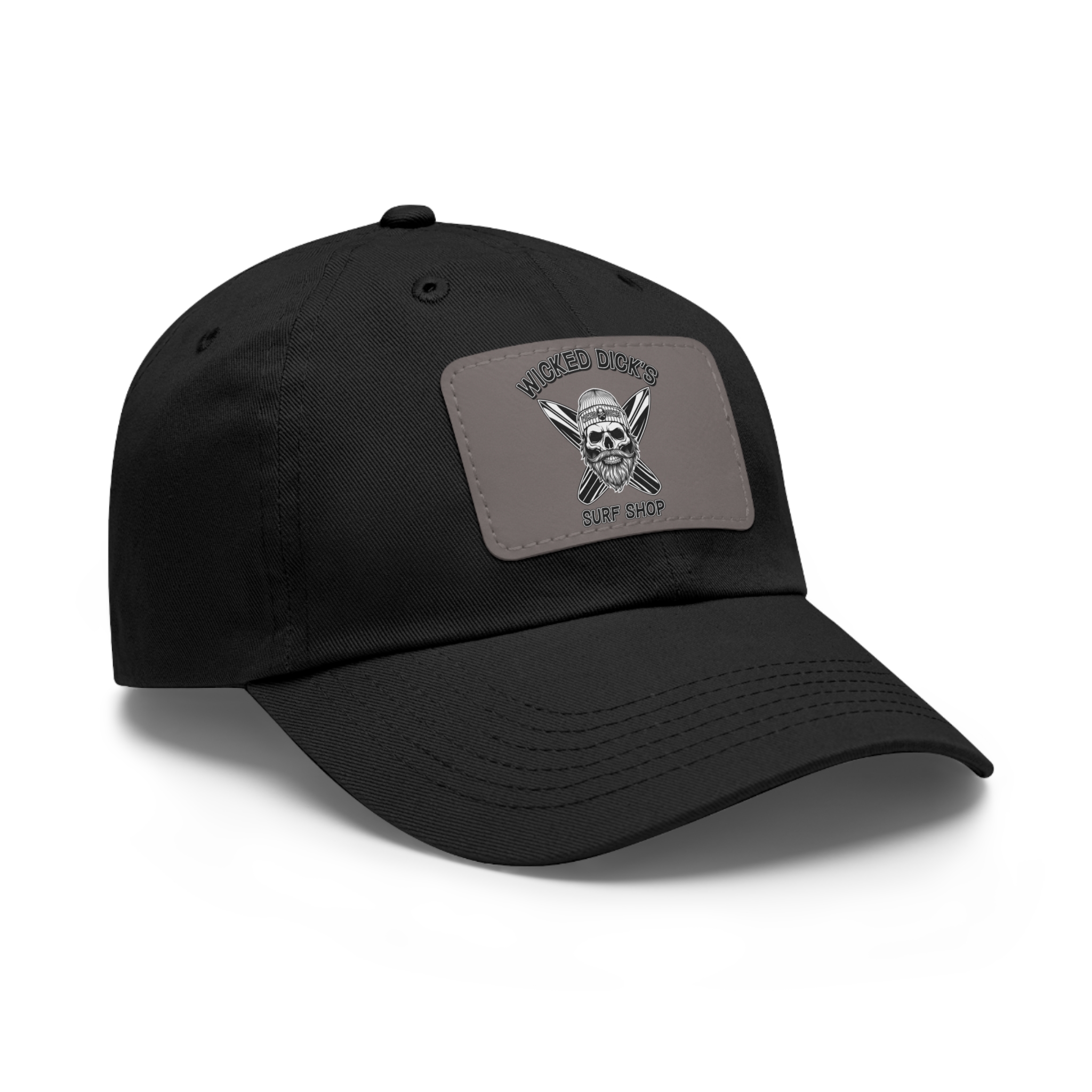 Wicked Dick's Surf Shop Hat with Leather Patch - Image 2