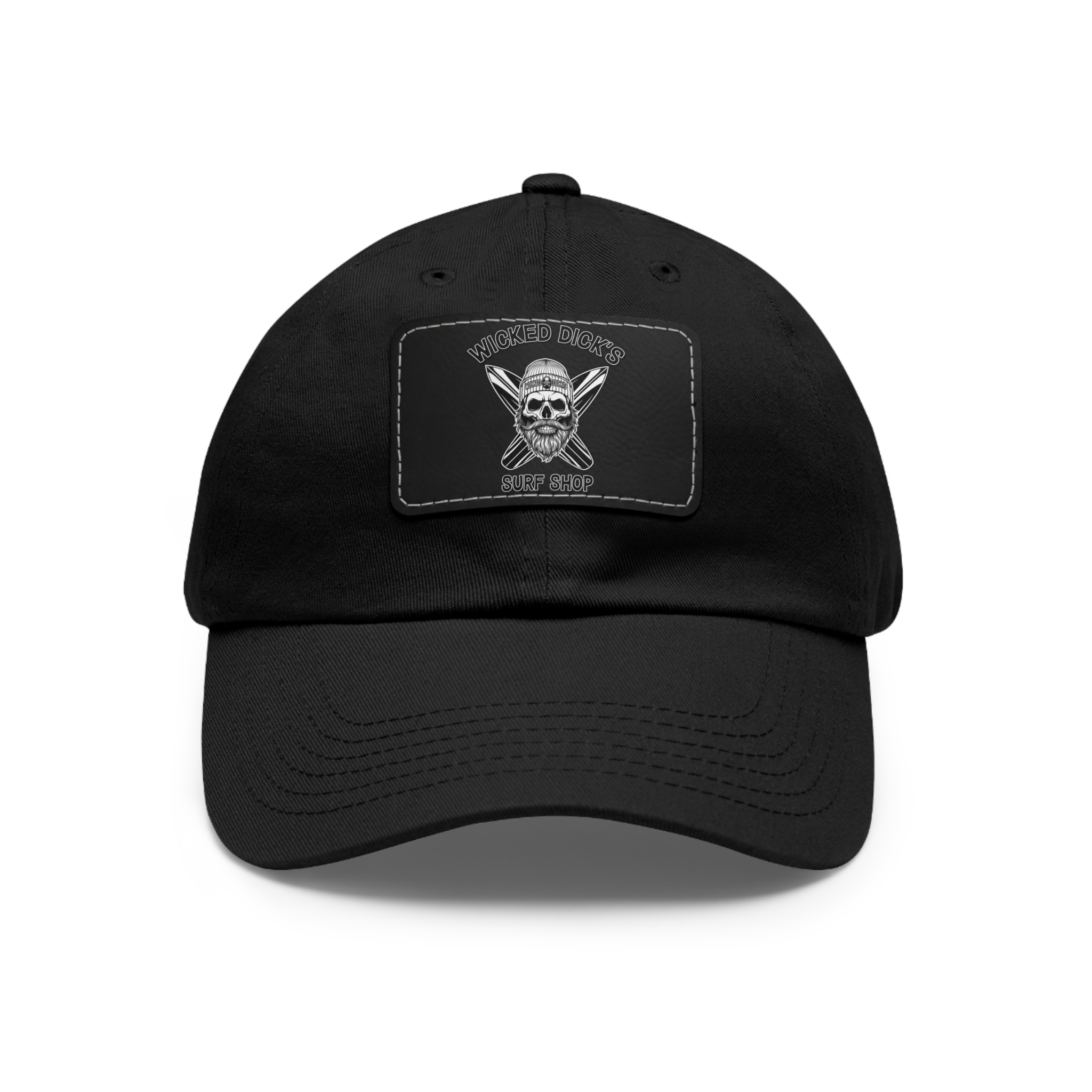 Wicked Dick's Surf Shop Hat with Leather Patch - Image 4